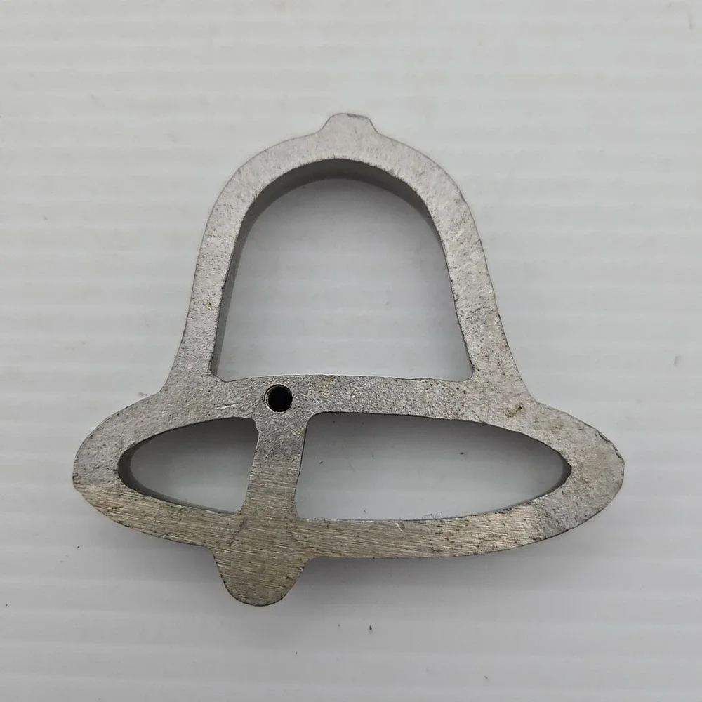 Vintage COOKIE‎ MOLD Press Cutter Cast Aluminum Bell Rosette Mold Only